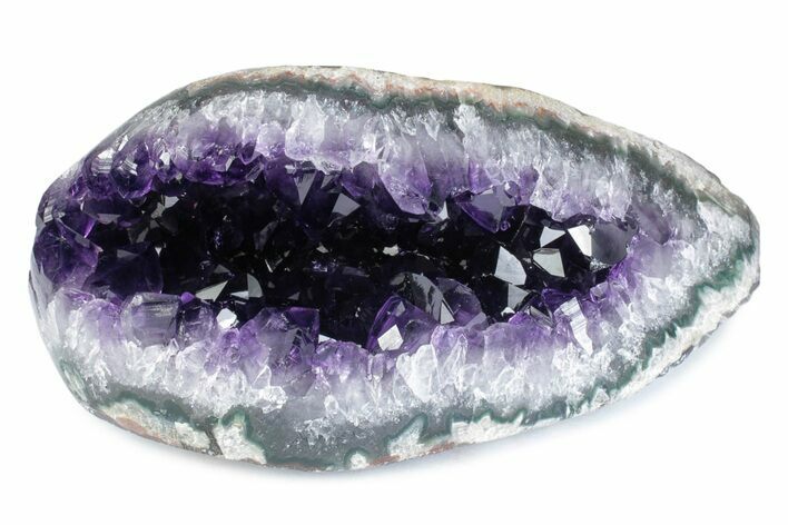 Wide, Intense Purple Amethyst Geode - Uruguay #379376